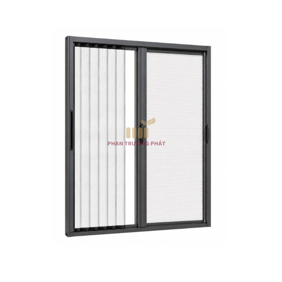 Cửa Lưới Xếp Ray Kết Hợp Màn Rèm Tổ Ong&nbsp;