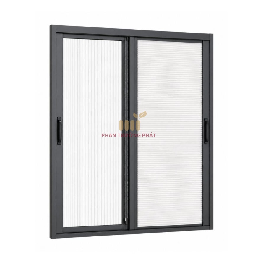Cửa Lưới Xích Không Ray Kết Hợp Rèm Tổ Ong