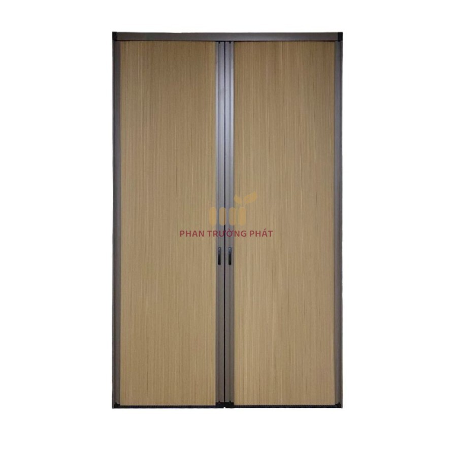 Vách ngăn không ray hệ nhôm 40 có xích, rèm tổ ong