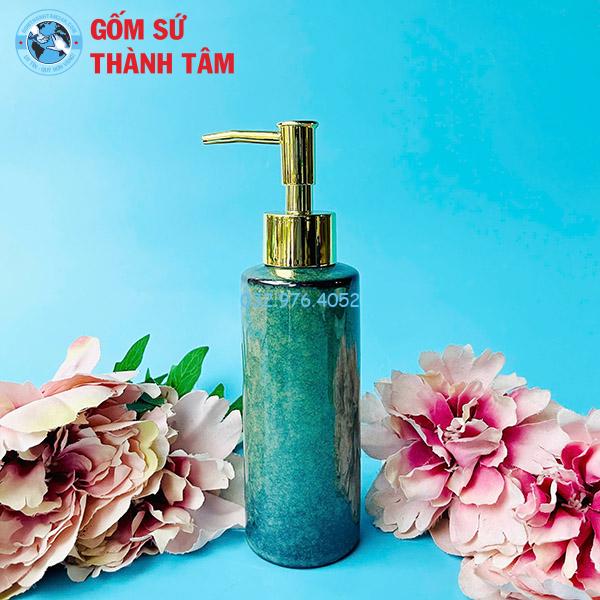 Bình đựng dầu gội sữa tắm dáng trụ cao