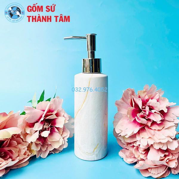 Bình đựng dầu gội sữa tắm dáng trụ cao