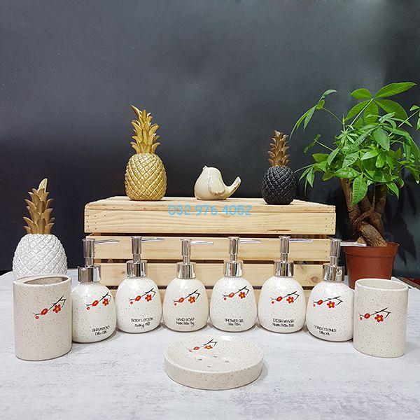 Bình gốm đựng sữa tắm men rạn