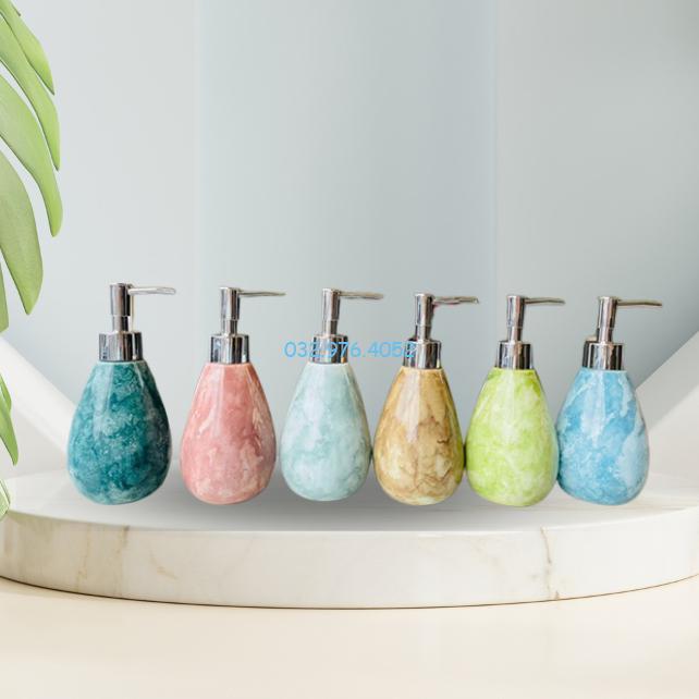 Bình đựng sữa tắm vân đá đủ màu Bình đựng sữa tắm vân đá đủ màu