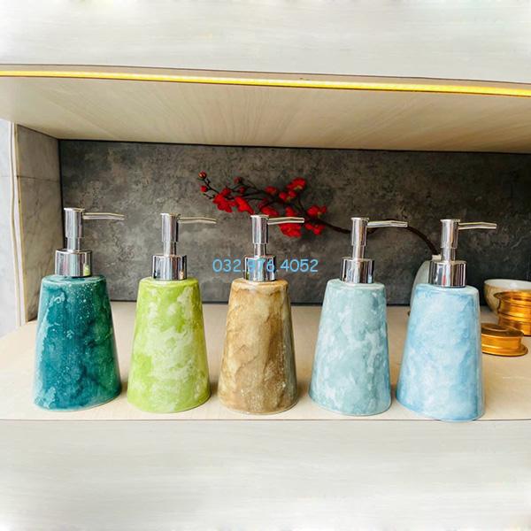 Bình đựng sữa tắm vân đá đủ màu Bình đựng sữa tắm vân đá đủ màu