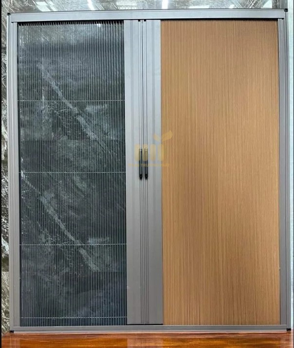 Cửa Sổ Có Ray Rèm Tổ Ong Kết Hợp Cửa Lưới Chống Muỗi Hệ 26