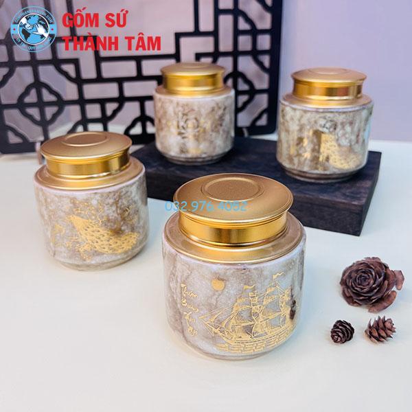 Hộp Đựng Trà Dáng Trụ Thấp