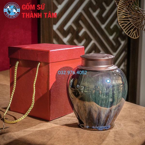Hộp Đựng Trà Men Hỏa Biến