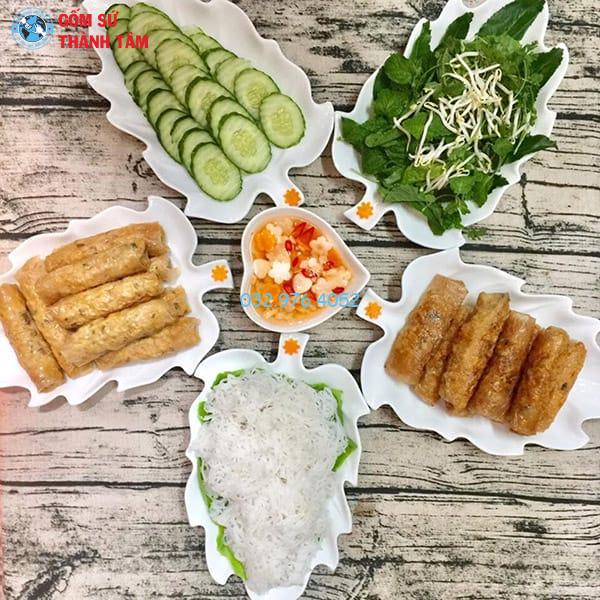 Khay Đựng Đồ Ăn Kiểu Cách | Lá Nho