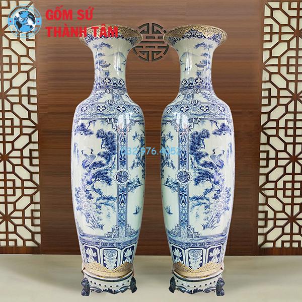 Lọ lục bình bọc đồng dát vàng trơn xanh