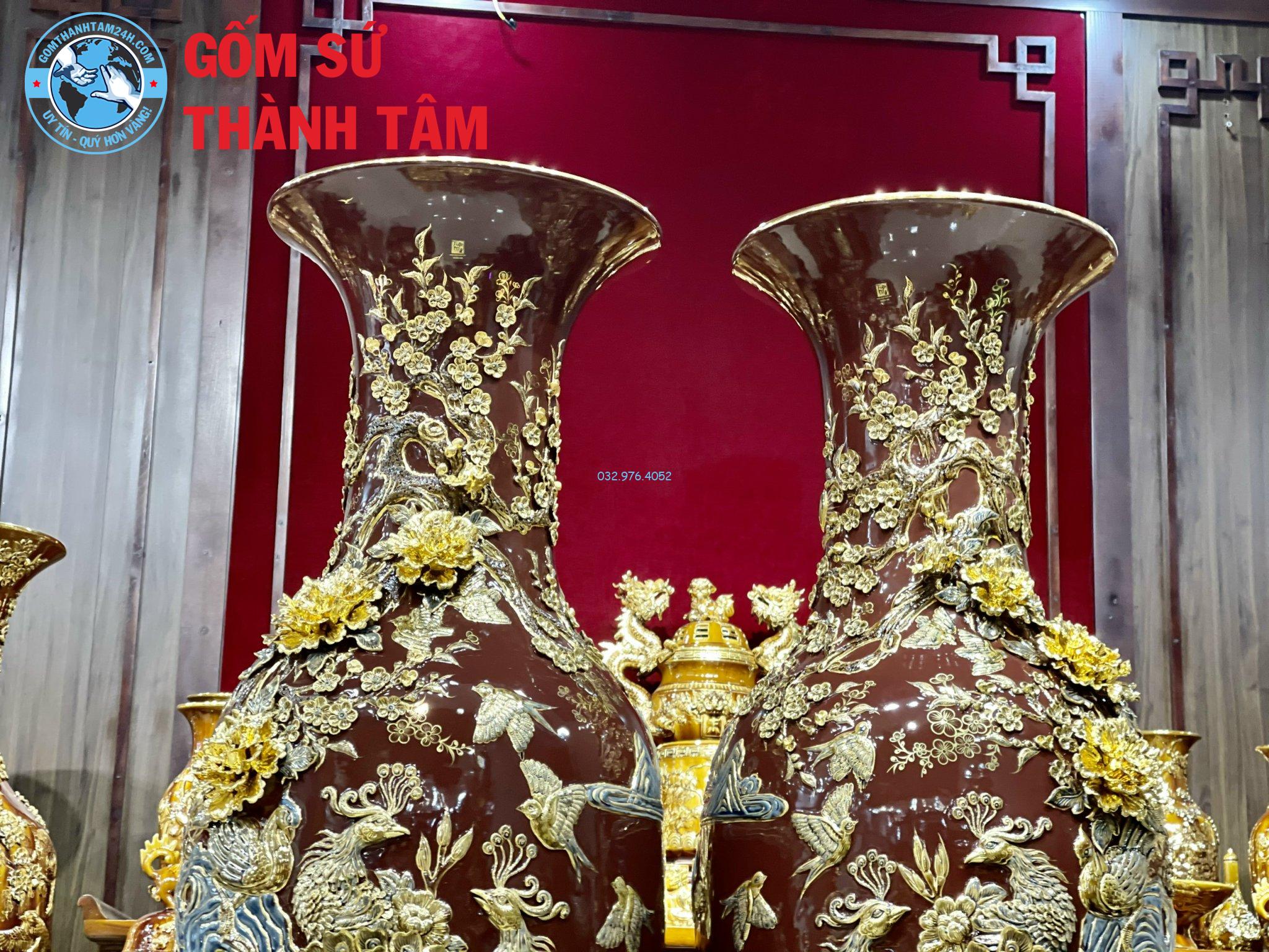 Lục Bình Mghjkạ Vàng Mận Chim Công Phú Qúy