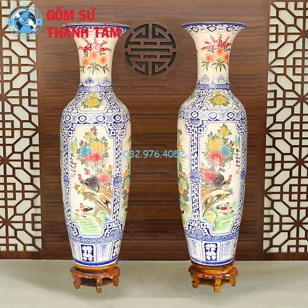 Lục Bình Tứ Qúy Màu Vẽ Kỹ