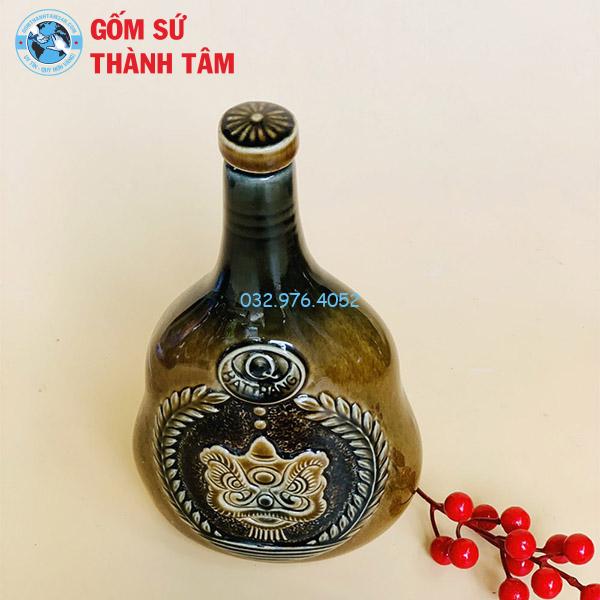Nậm Rượu Men Mật Đắp Nổi