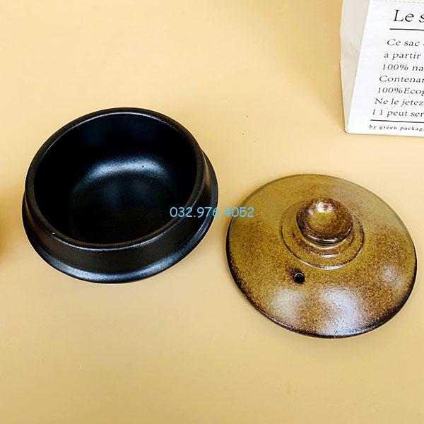 Nồi Niêu Đất Bát Tràng Nắp Vàng