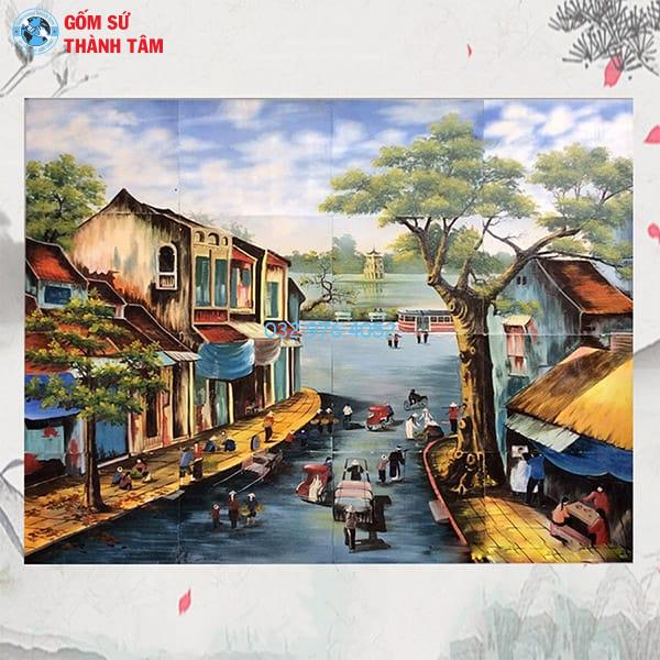 Tranh Gốm Vẽ Trơn Ốp Tường | Phong Cảnh