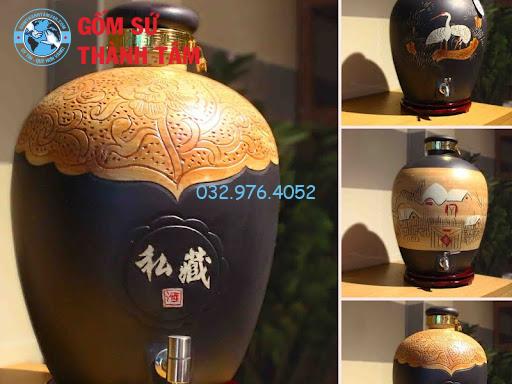 Lựa chọn bình gốm sứ ngâm rượu hoa anh túc giúp bảo quản rượu được tốt hơn